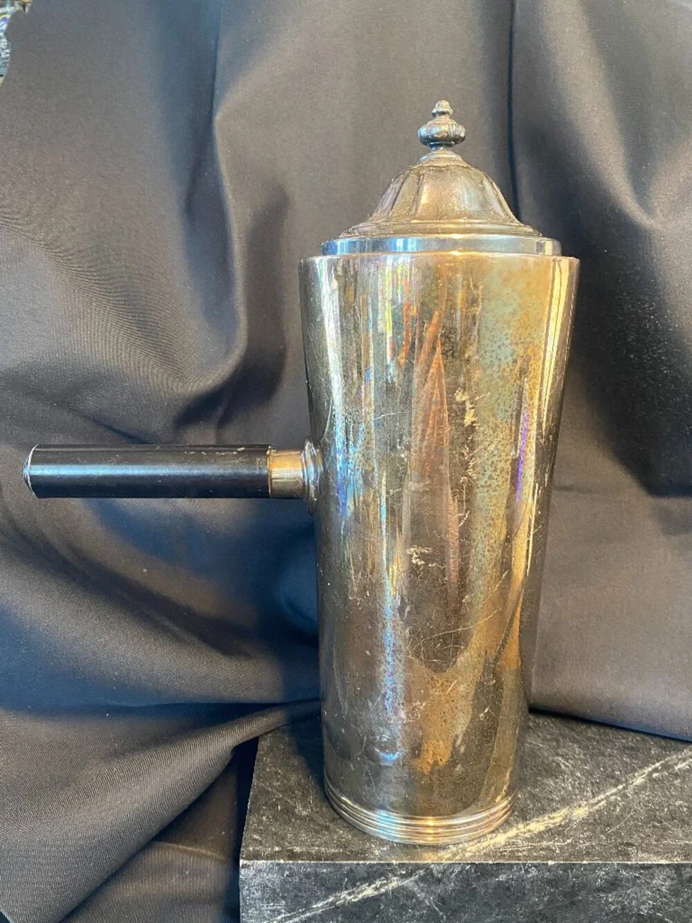 Restoration Hardware Vintage Art Deco Silver Plate Coffee Server Pot - As Is